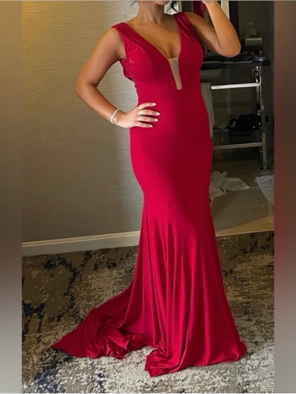 Jovani Red Evening Gown size 4